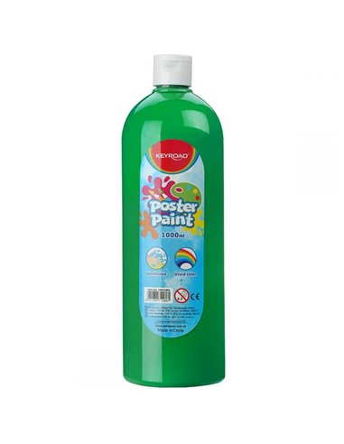 SET-1LKeyroad,Set pictura Keyroad, 6 bucati tempera 1L, Diverse culori + Pensoane Daco