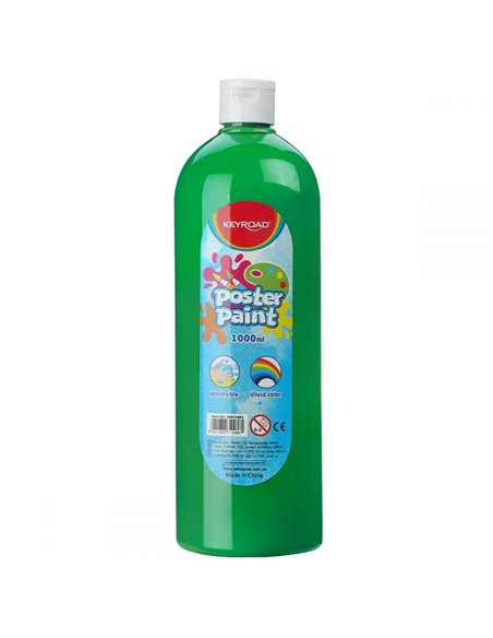 SET-1LKeyroad,Set pictura Keyroad, 6 bucati tempera 1L, Diverse culori + Pensoane Daco