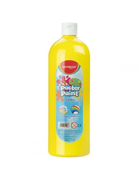 SET-1LKeyroad,Set pictura Keyroad, 6 bucati tempera 1L, Diverse culori + Pensoane Daco