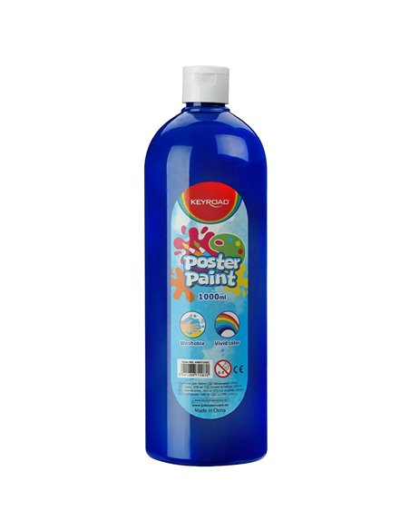 SET-1LKeyroad,Set pictura Keyroad, 6 bucati tempera 1L, Diverse culori + Pensoane Daco