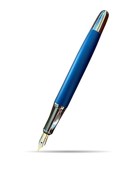 TTBL233F,Stilou metalic slim penita iridium + 2 rezerve, Albastru