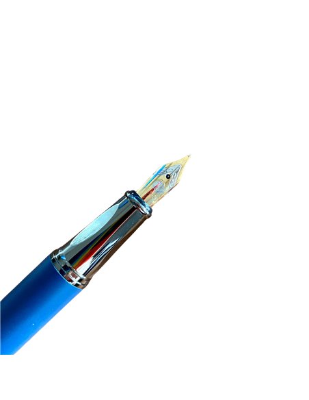 TTBL233F,Stilou metalic slim penita iridium + 2 rezerve, Albastru