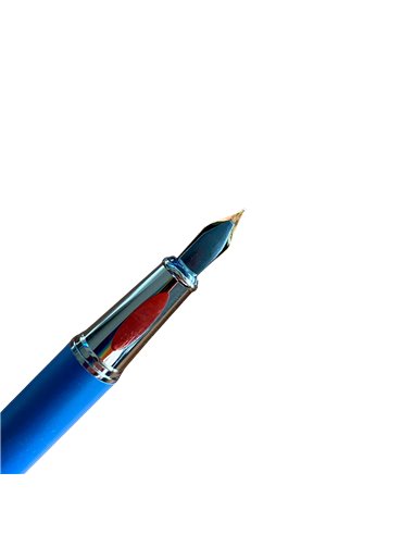 TTBL233F,Stilou metalic slim penita iridium + 2 rezerve, Albastru