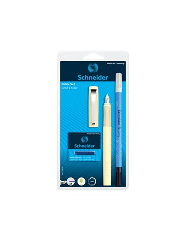 STI180/GALBEN,Set Schneider Ceod: Stilou+ Pic + 6 rezerve cerneala, blister, Galben