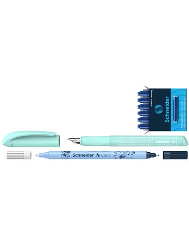 4679_RV/VERNIL,Set Schneider Easy Pen: Stilou+ Pic + 6 rezerve cerneala, blister, Vernil