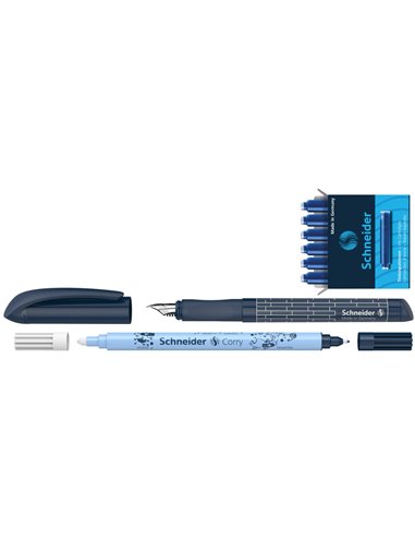 4679_RV/BLEUMARIN,Set Schneider Easy Pen: Stilou+ Pic + 6 rezerve cerneala, blister, Bleumarin