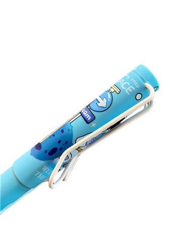 EAN-018181,Set stilouri cu cerneala termosensibila si penita ascunsa + Rezerve, Astronaut/Bleu