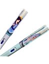 EAN-018280,Set stilouri cu cerneala termosensibila si penita ascunsa + Rezerve si radiera, Bleu