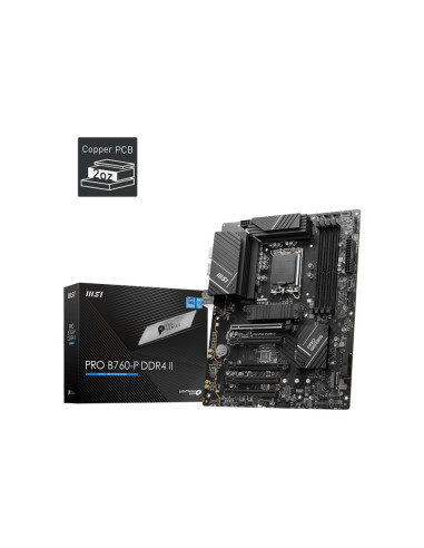 PRO B760-P DDR4 II,Placa de baza MSI PRO B760-P DDR4 II DDR4 LGA1700 ATX MB 2xPCIe x16 HDMI DP 4xSATA "PRO B760-P DDR4 II"