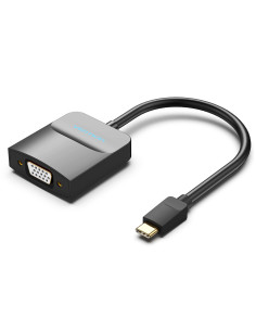 TDDBB,Convertor video Vention, USB Type-C(T) la VGA (M), 0.15m, rezolutie maxima 1080p la 60 Hz, conectori auriti, cupru, inveli