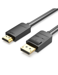 HADBG,Cablu video Vention, DisplayPort(T) la HDMI(T), 1.5m, rezolutie maxima 1080p la 60 Hz, conectori auriti, cupru, invelis PV