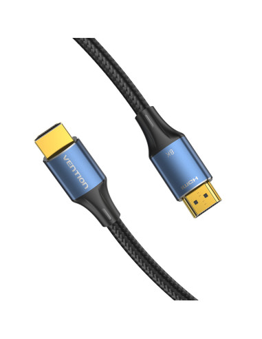 ALGLH,Cablu video Vention, HDMI(T) la HDMI(T), 2m, rezolutie maxima 8K la 60Hz/4K la 120Hz, conectori auriti, cupru/argint, bumb
