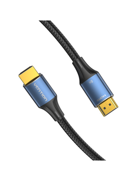 ALGLH,Cablu video Vention, HDMI(T) la HDMI(T), 2m, rezolutie maxima 8K la 60Hz/4K la 120Hz, conectori auriti, cupru/argint, bumb