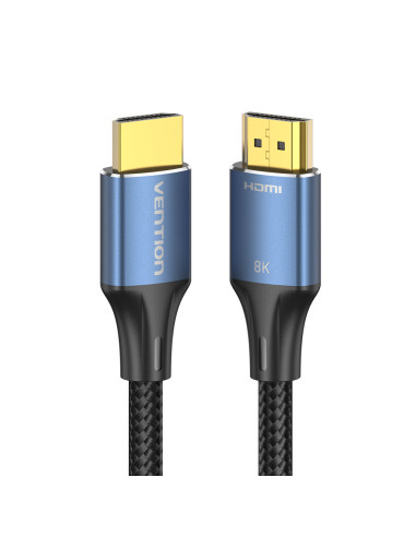 ALGLG,Cablu video Vention, HDMI(T) la HDMI(T), 1.5m, rezolutie maxima 8K la 60Hz/4K la 120Hz, conectori auriti, cupru/argint, bu