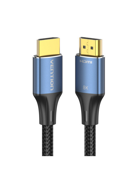 ALGLG,Cablu video Vention, HDMI(T) la HDMI(T), 1.5m, rezolutie maxima 8K la 60Hz/4K la 120Hz, conectori auriti, cupru/argint, bu