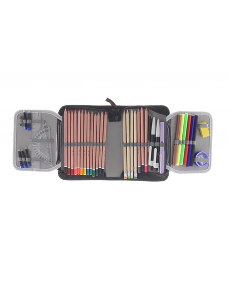 MCPE50Q13,Penar echipat 1 fermoar, 2 extensii, Motiv Geometrie
