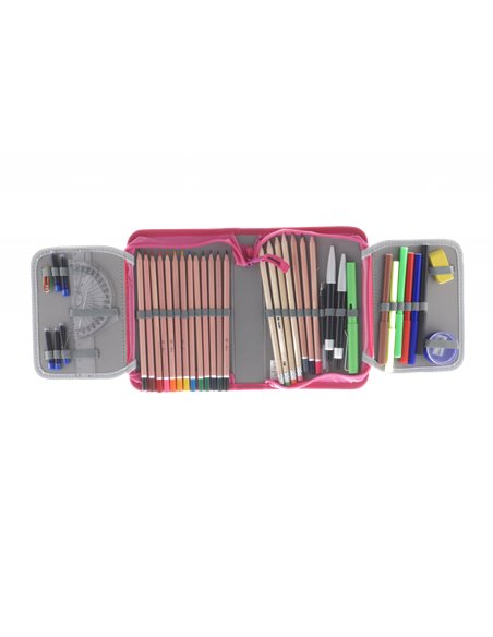 MCPE50Q10,Penar echipat 1 fermoar, 2 extensii, Motiv Unicorn, Mov