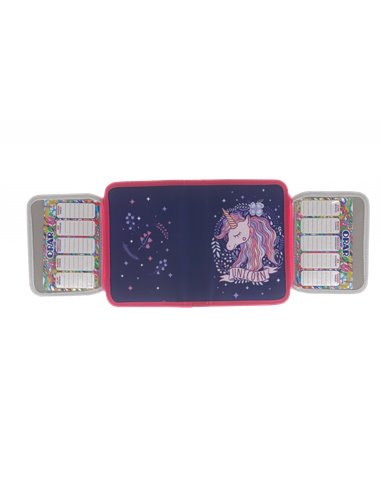MCPE50Q10,Penar echipat 1 fermoar, 2 extensii, Motiv Unicorn, Mov