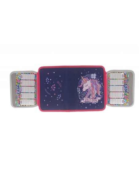 MCPE50Q10,Penar echipat 1 fermoar, 2 extensii, Motiv Unicorn, Mov