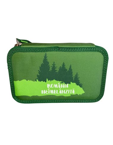 RNPE2003-2,Penar neechipat 3 fermoare, Motiv Romania neimblanzita, Nuante de verde