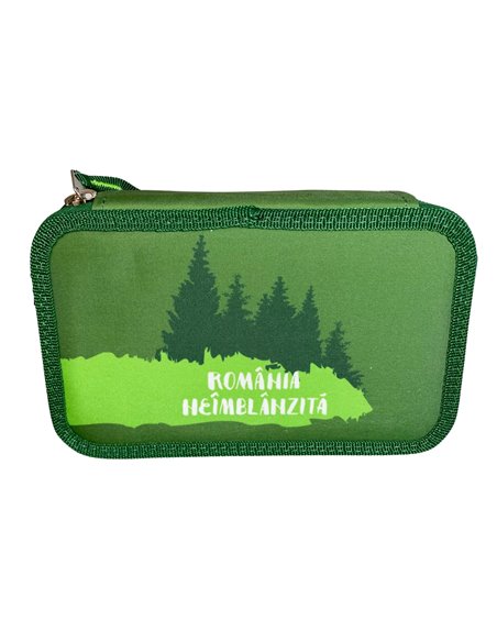 RNPE2003-2,Penar neechipat 3 fermoare, Motiv Romania neimblanzita, Nuante de verde