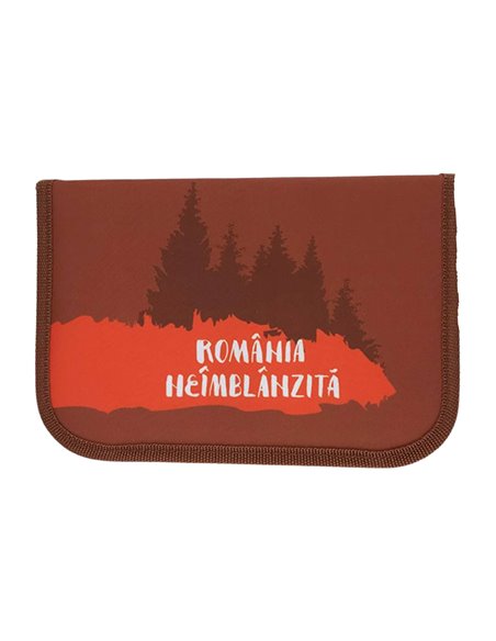 RNPE2001-1,Penar neechipat 1 fermoar, 2 extensii, Motiv Romania neimblanzita, Portocaliu