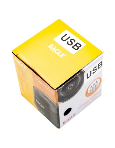 A2077,Ascutitoare electrica din plastic EAGLE TY60USB cu alimentare USB, 8mm, Negru