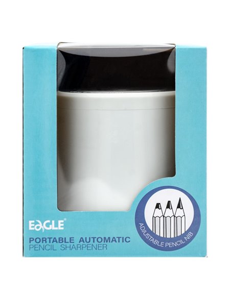A2073,Ascutitoare electrica din plastic EAGLE TY48USB cu alimentare USB sau baterii, 6-8mm, Alb