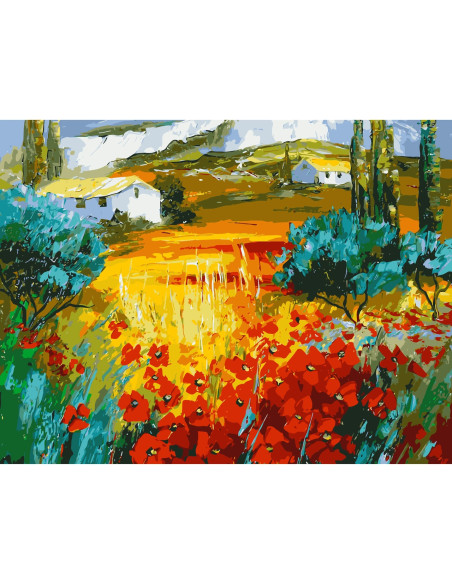 PDP2574_5040,Picturi pe numere Pesaje, 40x50 cm, Caricatura Caselor, PDP2574