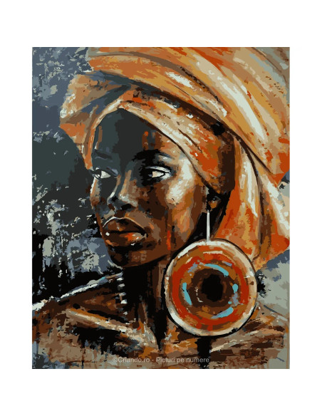 PDP3391_5040,Pictura pe numere Portret 40x50 cm, Frumusete Rar Intalnita, PDP3391