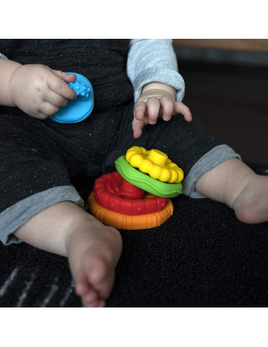 BB-12356,Baby Einstein - Jucarie multisenzoriala si de dentitie Stacking Teether