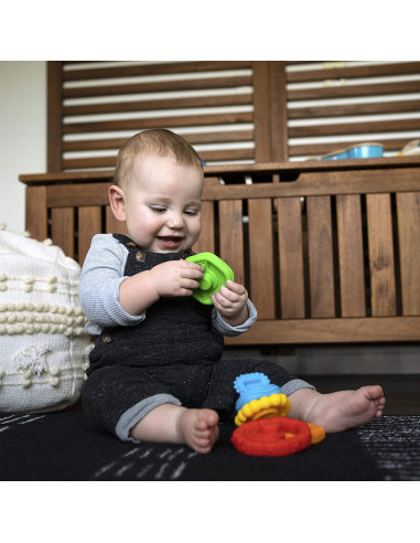 BB-12356,Baby Einstein - Jucarie multisenzoriala si de dentitie Stacking Teether