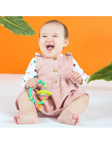 BB-13081,Bright Starts - Set cadou 9 buc jucarii zornaitoare si dentitie “Everything Nice”