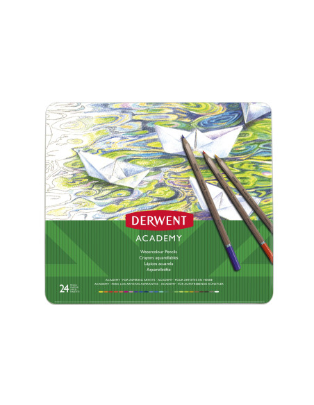 DW2301942,Creioane colorate acuarela 24 culori derwent academy