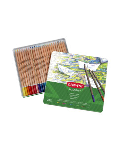DW2301942,Creioane colorate acuarela 24 culori derwent academy 2