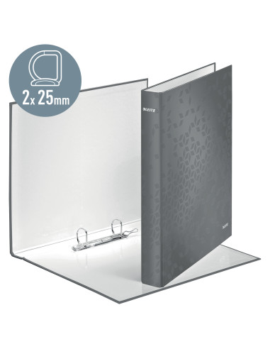 LZ42410026,Caiet mecanic a4 2 inele 25mm/40mm rosu wow leitz
