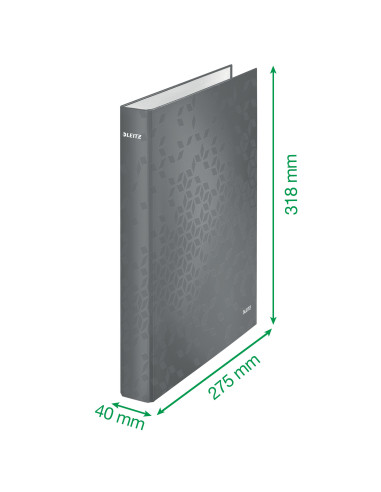 LZ42410026,Caiet mecanic a4 2 inele 25mm/40mm rosu wow leitz