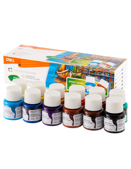 DLEC14-12,Guase 12 culori 25ml color emotion deli