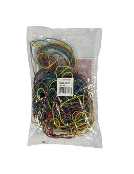 OP-600115065,Elastice bani Optima, 100g, Culori asortate