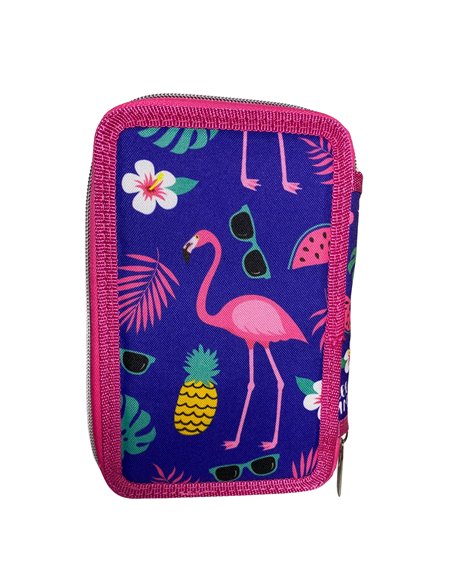 9491550,Penar neechipat Herlitz, 2 fermoare, Motiv Flamingo