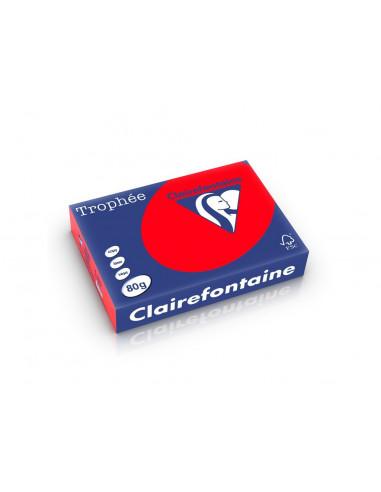 Hârtie color Clairefontaine Intens, Rosu, 500 coli/top,HCO014