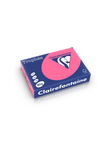 Hârtie color Clairefontaine Intens, Roz, 500 coli/top,HCO014