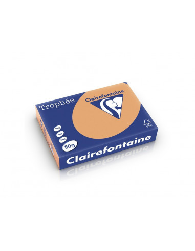 Hârtie color Clairefontaine Pastel, Caramel, 500 coli/top,HCO003