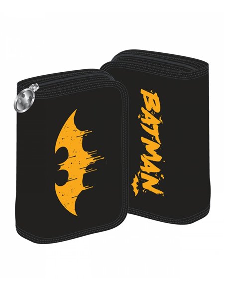 BMPE2301-1,Penar neechipat 1 fermoar si 2 extensii, Motiv Batman, Negru