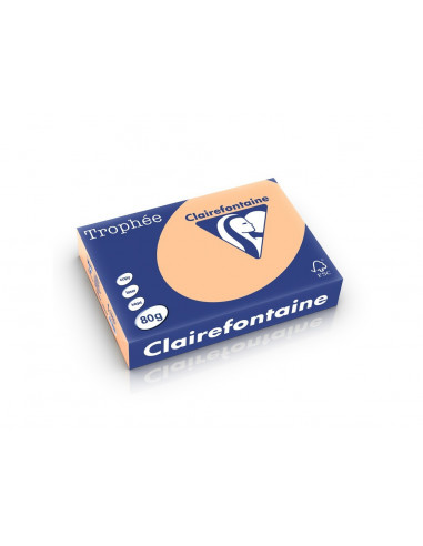 Hârtie color Clairefontaine Pastel, Apricot, 500 coli/top,HCO003