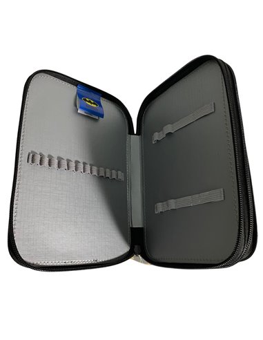BMPE1702-3,Penar neechipat Pigna 2 fermoare, Motiv Batman, Negru