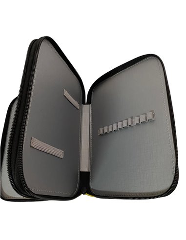 BMPE1702-3,Penar neechipat Pigna 2 fermoare, Motiv Batman, Negru