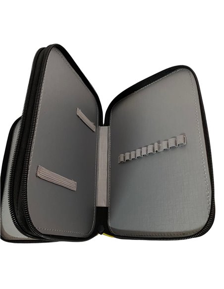 BMPE1702-3,Penar neechipat Pigna 2 fermoare, Motiv Batman, Negru