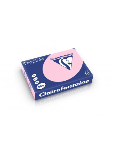 Hârtie color Clairefontaine Pastel, Roz, 500 coli/top,HCO003