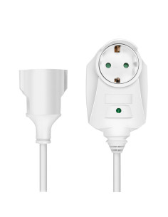 LPS275,PRELUNGITOR LOGILINK, Schuko X 1, Schuko transfer X 1, IP20, 230 V/16 A, 50 Hz, max. 3500 W, 3m, alb "LPS275" (include TV 2